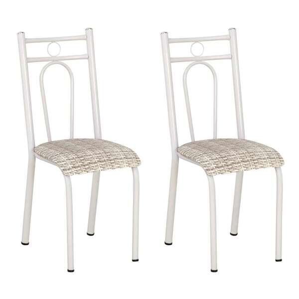 Conjunto 2 Cadeiras Hanumam Branco E Rattan