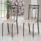 Conjunto 2 Cadeiras Hanumam Cromo Preto E Estampa Rattan