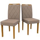 Conjunto 2 Cadeiras Isabela Ype/camurça Marrom - New Ceval