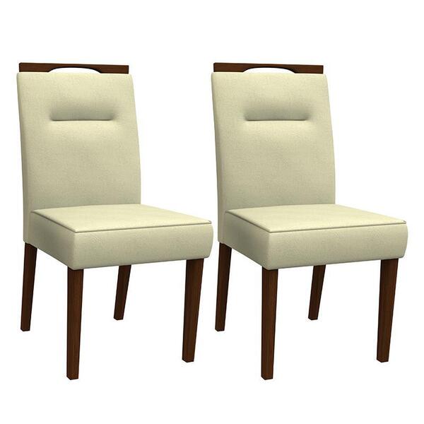Conjunto 2 Cadeiras Itália Amêndoa/ - Pr Móveis