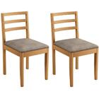 Conjunto 2 Cadeiras Jade 02 Verona Grafite Pés Em Madeira Jcm