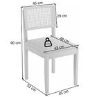 Conjunto 2 Cadeiras Jade 03 Com Rattan Verona Grafite Pés Em