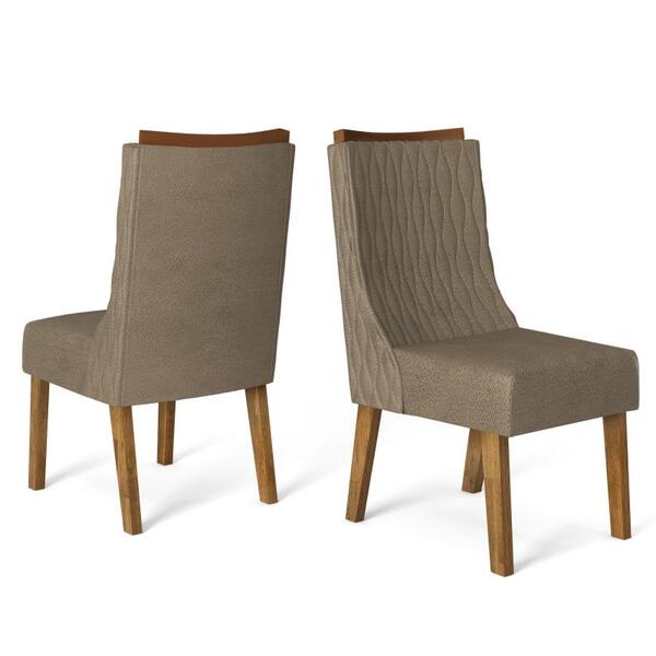 Conjunto 2 Cadeiras Jade Para Sala De Jantar Dj Móveis