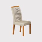 Conjunto 2 Cadeiras Jantar Estofada Doha Freijó/palha