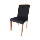 Conjunto 2 Cadeiras Jantar Estofadas Hellena Suede Preto