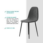 Conjunto 2 Cadeiras Jantar Tubo Preto Tecido Grafite 1762 Car