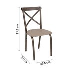 Conjunto 2 Cadeiras Karina Classica Bronze/linho Bege