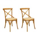 Conjunto 2 Cadeiras Katrina Madeira