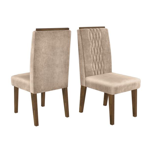 Conjunto 2 Cadeiras Lia Para Sala De Jantar Dj Móveis