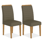 Conjunto 2 Cadeiras Lima Cinamomo/ Cappuccino - Móveis Arapon