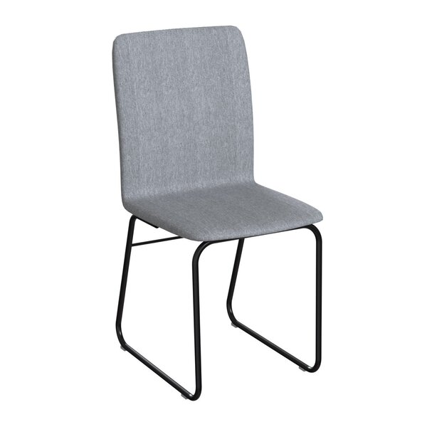 Conjunto 2 Cadeiras Linho C-761   Cinza/preto