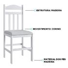 Conjunto 2 Cadeiras Madeira E Tecido Corino 200 - Branco