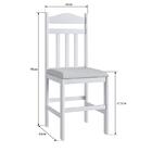 Conjunto 2 Cadeiras Madeira E Tecido Corino 200 - Branco