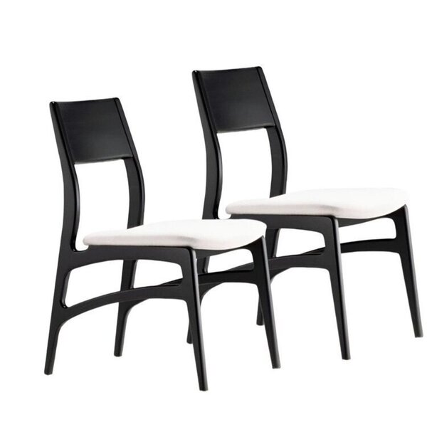 Conjunto 2 Cadeiras Madeira Maciça Alento Ébano/bes