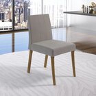 Conjunto 2 Cadeiras Madeira Maciça Cristal Naturalíssimo/cinza