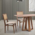 Conjunto 2 Cadeiras Madeira Maciça Encosto Em Tela Assento Es