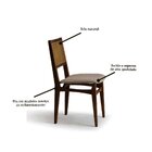 Conjunto 2 Cadeiras Madeira Maciça Encosto Em Tela E Assento