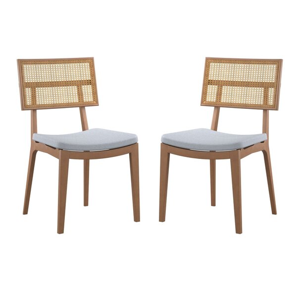 Conjunto 2 Cadeiras Madeira Maciça Esparta Encosto Tela Assen
