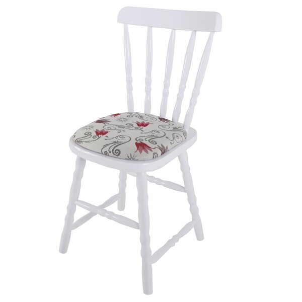 Conjunto 2 Cadeiras Madeira Maciça Estofadas Dalas Branco