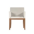 Conjunto 2 Cadeiras Madeira Maciça Eva Com Braços Estofados E