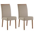 Conjunto 2 Cadeiras Madeira Maciça Havana  Imbuia Natural/mar