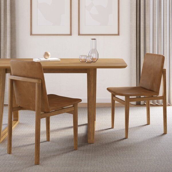 Conjunto 2 Cadeiras Madeira Maciça Jequitiba Courino Noruega