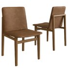 Conjunto 2 Cadeiras Madeira Maciça Jequitiba Courino Noruega