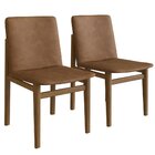 Conjunto 2 Cadeiras Madeira Maciça Jequitiba Courino Noruega
