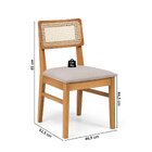 Conjunto 2 Cadeiras Madeira Maciça Origem Amendoa