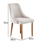 Conjunto 2 Cadeiras Madeira Maciça Roma  Imbuia Natural/branco