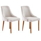 Conjunto 2 Cadeiras Madeira Maciça Roma  Imbuia Natural/branco