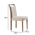 Conjunto 2 Cadeiras Madeira Maciça Safira  Imbuia Natural/mar