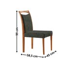 Conjunto 2 Cadeiras Madeira Maciça Safira Jade / Imbuia Natur