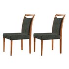 Conjunto 2 Cadeiras Madeira Maciça Safira Jade / Imbuia Natur