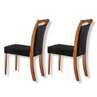 Conjunto 2 Cadeiras Madeira Maciça Safira Preto / Imbuia Natu