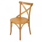 Conjunto 2 Cadeiras Madeira Maciça Tauari Cross X Texas  Natu