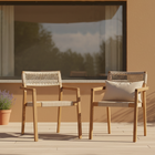 Conjunto para Jardim com 2 Cadeiras em Madeira Acácia Mel Oasis Naterial