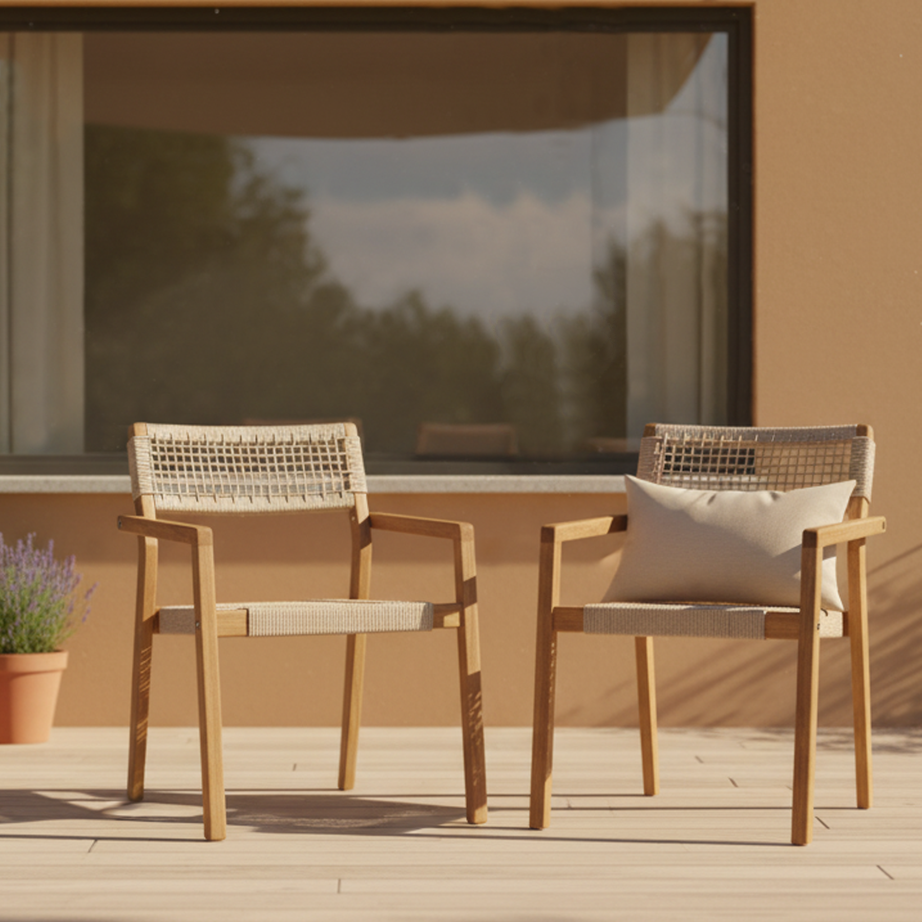 Conjunto de 2 Cadeiras para Jardim Oasis Naterial