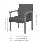 Conjunto 2 Cadeiras Milão Com Tecido Suede Bege E Braço Em Ma