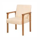 Conjunto 2 Cadeiras Milão Com Tecido Suede Bege E Braço Em Ma