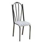 Conjunto 2 Cadeiras Mnemónise Cromo Preto E Linho