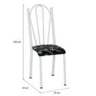 Conjunto 2 Cadeiras Mnemósine Branco E Preto Flor