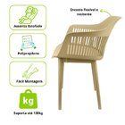 Conjunto 2 Cadeiras Montreal Marcela Estofada Nude