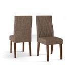 Conjunto 2 Cadeiras New Ágata Para Sala De Jantar Estofada Dj