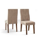 Conjunto 2 Cadeiras New Ágata Para Sala De Jantar Estofada Dj