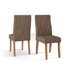 Conjunto 2 Cadeiras New Ágata Para Sala De Jantar Estofada Dj