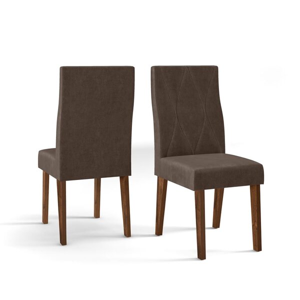 Conjunto 2 Cadeiras New Ágata Para Sala De Jantar Estofada Dj