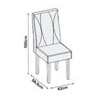 Conjunto 2 Cadeiras New Ágata Para Sala De Jantar Estofada Dj