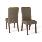 Conjunto 2 Cadeiras New Maia Para Sala De Jantar Estofada Dj