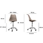 Conjunto 2 Cadeiras Office Com Rodizio Giratória Saarinen Ofi